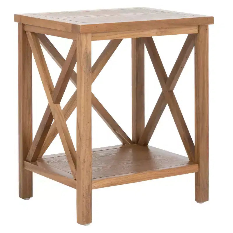 Candace Cross Back End Table - AMH6523 - Safavieh Couture