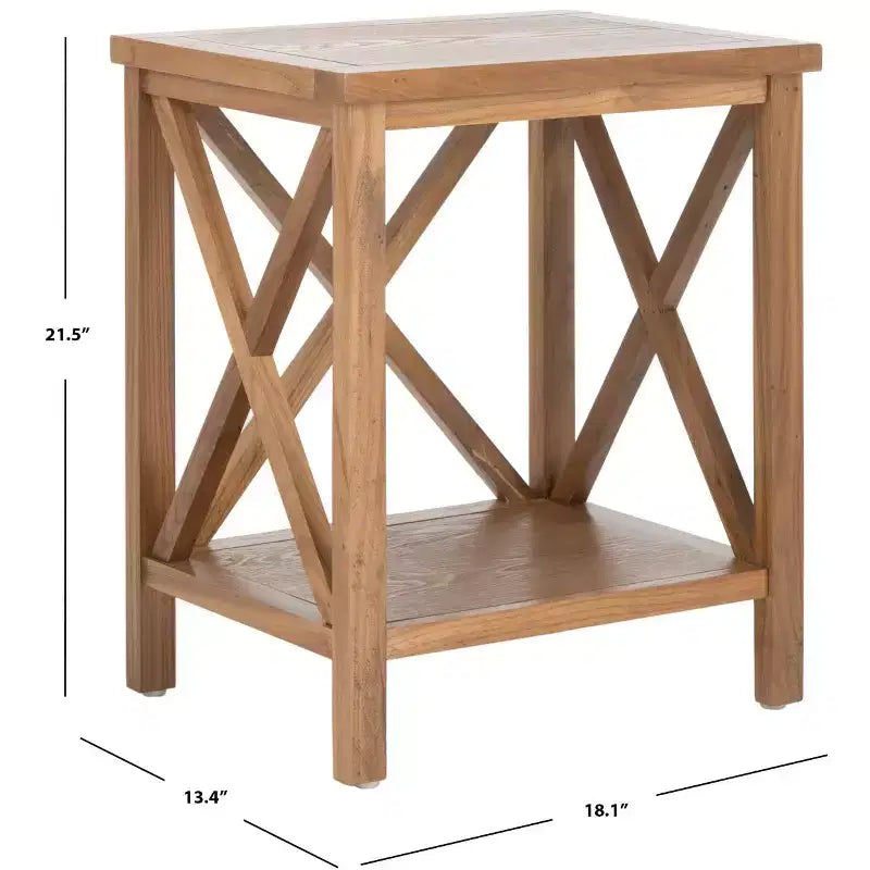 Candace Cross Back End Table - AMH6523 - Safavieh Couture