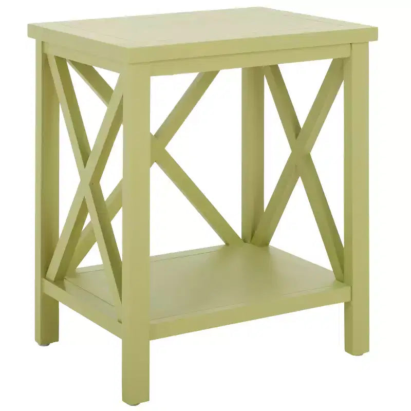 Candace Cross Back End Table - AMH6523 - Safavieh Couture