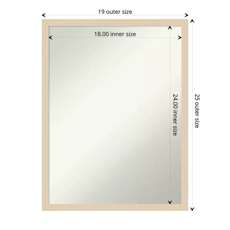 Amant Art Svelte Non-Beveled Wood Framed Wall Mirror