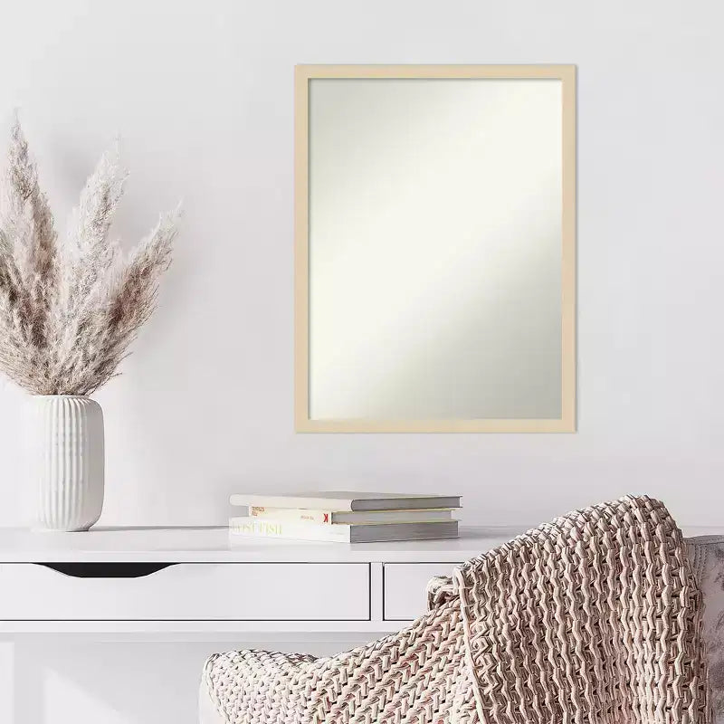 Amant Art Svelte Non-Beveled Wood Framed Wall Mirror