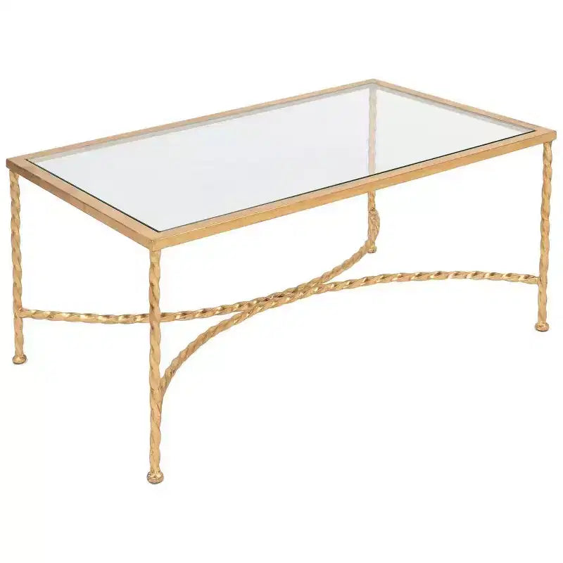 Matilda Coffee Table - Gold/Glass - Safavieh