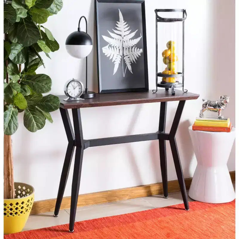 Andrew Console Table - CNS7002A - Brown/Black - Safavieh
