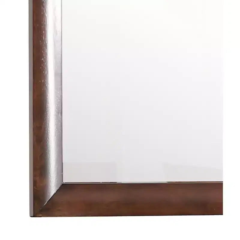 Passion Furniture Marilla 35 in. x 39 in. Modern Rectangle Framed Dresser Mirror