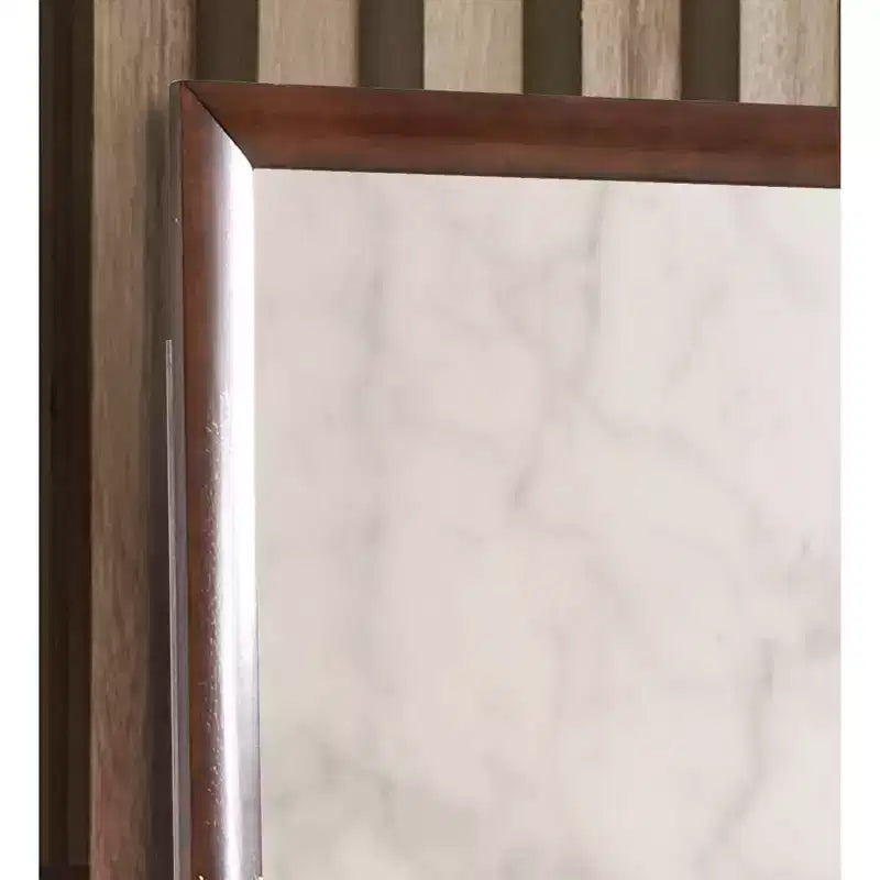 Passion Furniture Marilla 35 in. x 39 in. Modern Rectangle Framed Dresser Mirror