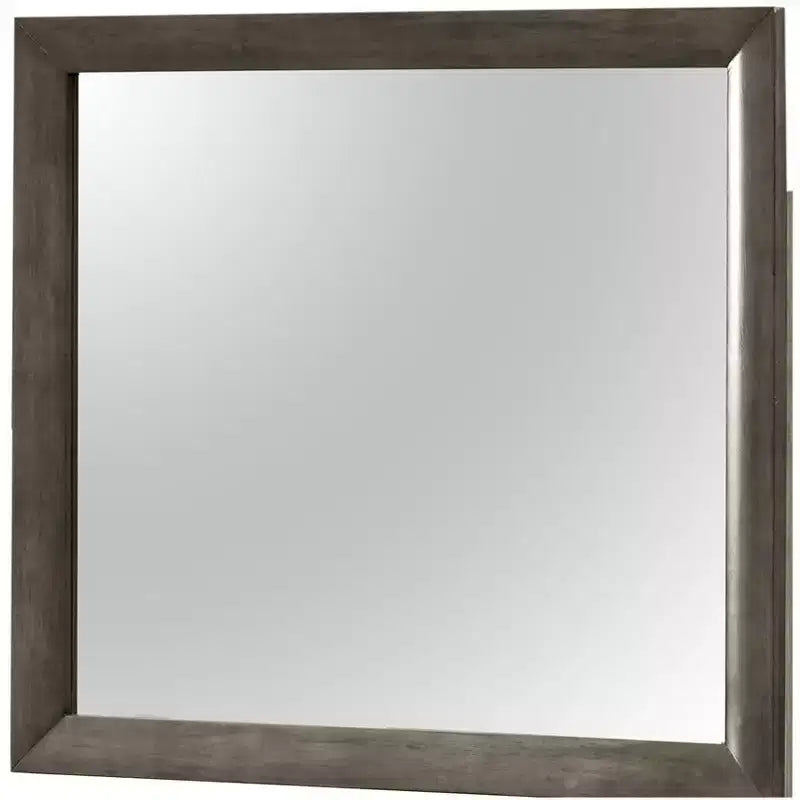 Passion Furniture Marilla 35 in. x 39 in. Modern Rectangle Framed Dresser Mirror