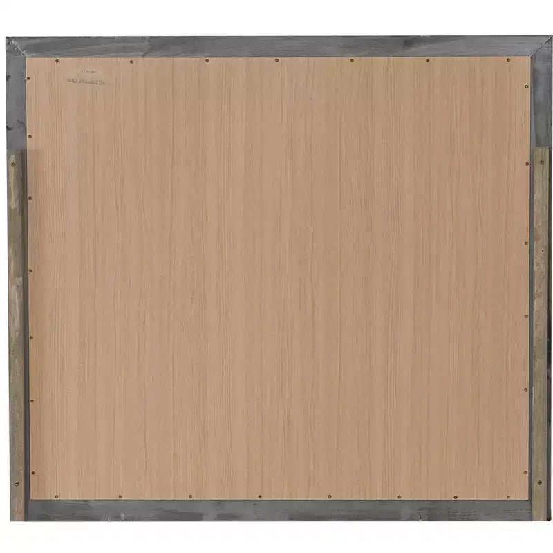 Passion Furniture Marilla 35 in. x 39 in. Modern Rectangle Framed Dresser Mirror