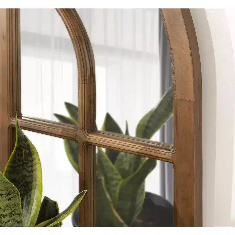 Kate and Laurel Boldmere Wide Arch Windowpane Mirror