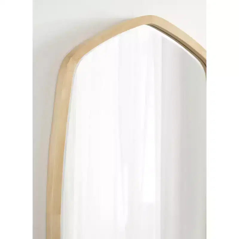 Kate and Laurel McLean Hexagon Framed Wall Mirror , 20x36, Natural