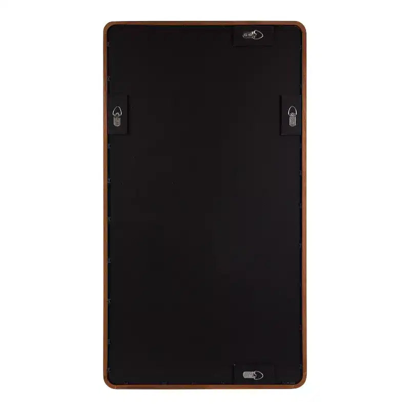 Kate and Laurel McLean Wood Radius Rectangle Wall Mirror