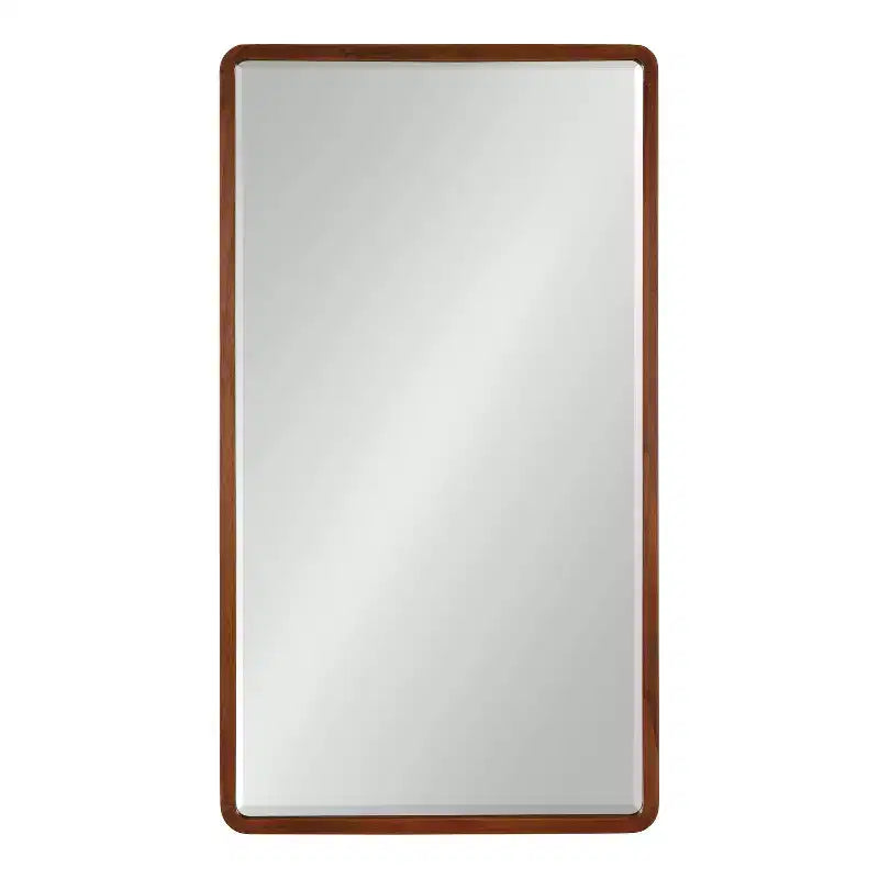 Kate and Laurel McLean Wood Radius Rectangle Wall Mirror