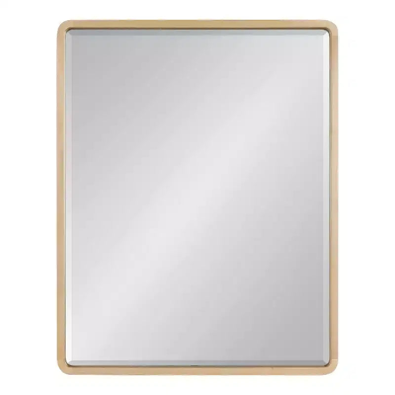 Kate and Laurel McLean Wood Radius Rectangle Wall Mirror
