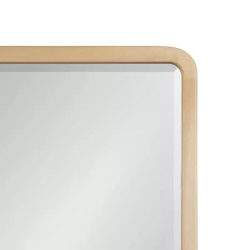 Kate and Laurel McLean Wood Radius Rectangle Wall Mirror