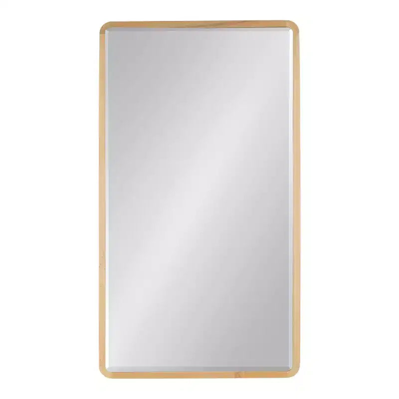 Kate and Laurel McLean Wood Radius Rectangle Wall Mirror