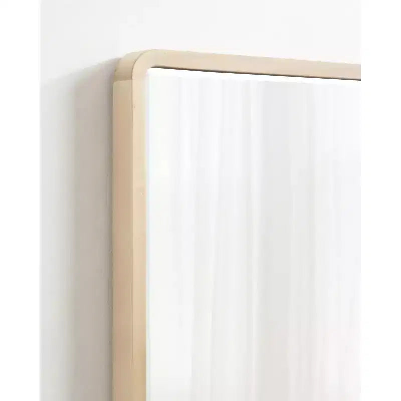 Kate and Laurel McLean Wood Radius Rectangle Wall Mirror