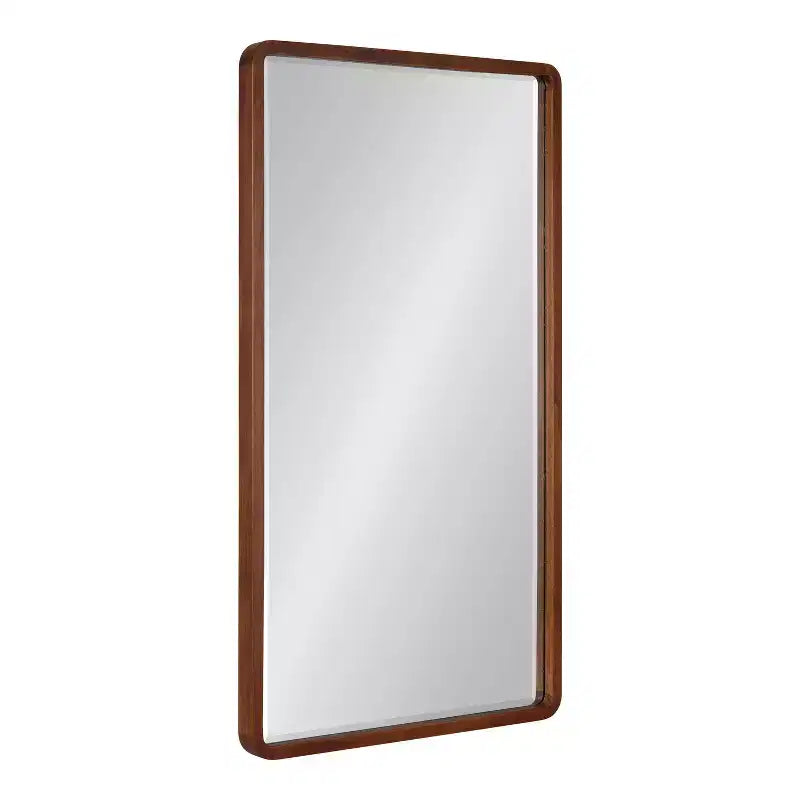Kate and Laurel McLean Wood Radius Rectangle Wall Mirror