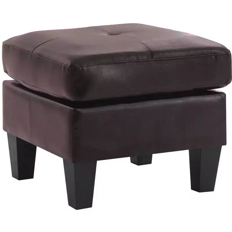 Passion Furniture Newbury Faux Leather Upholstered Ottoman