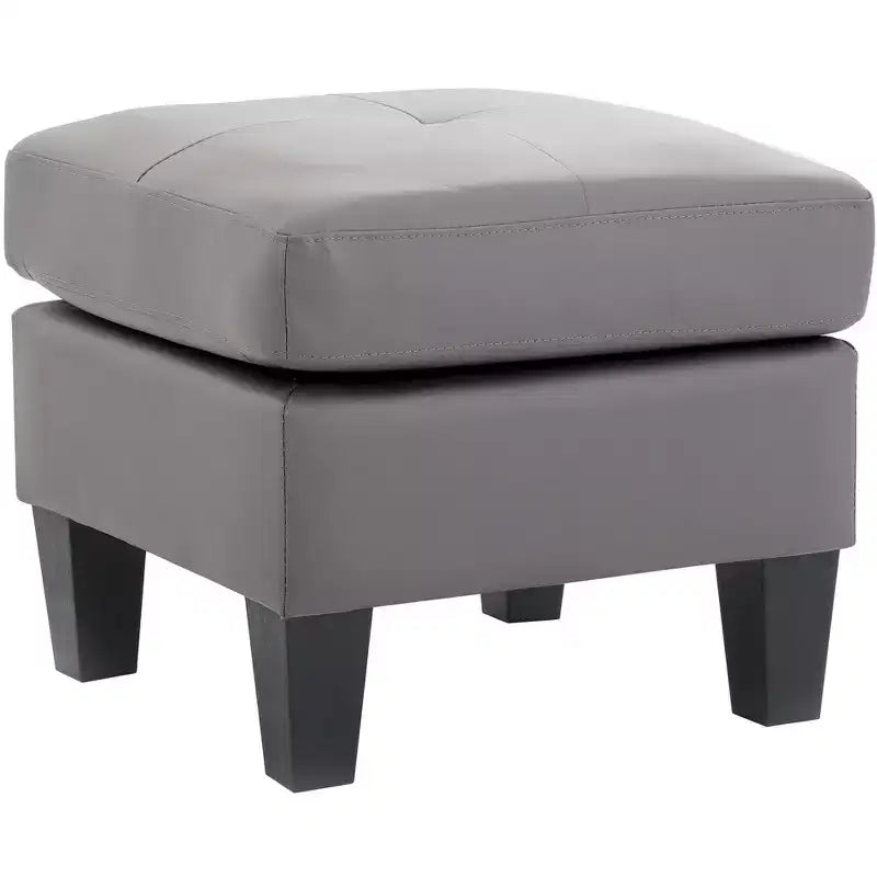 Passion Furniture Newbury Faux Leather Upholstered Ottoman