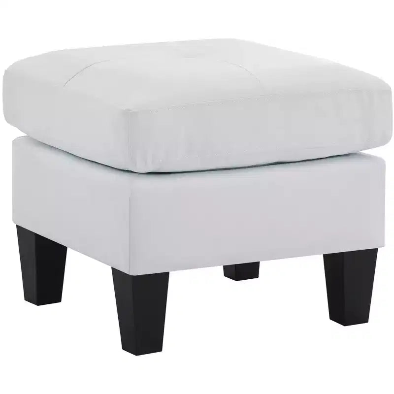 Passion Furniture Newbury Faux Leather Upholstered Ottoman