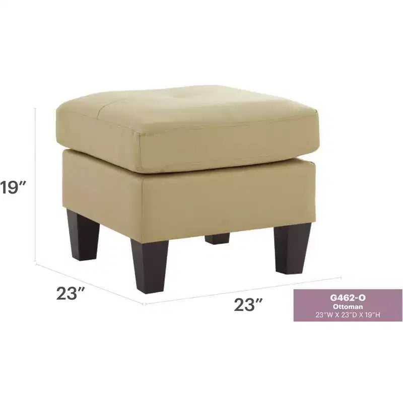 Passion Furniture Newbury Faux Leather Upholstered Ottoman