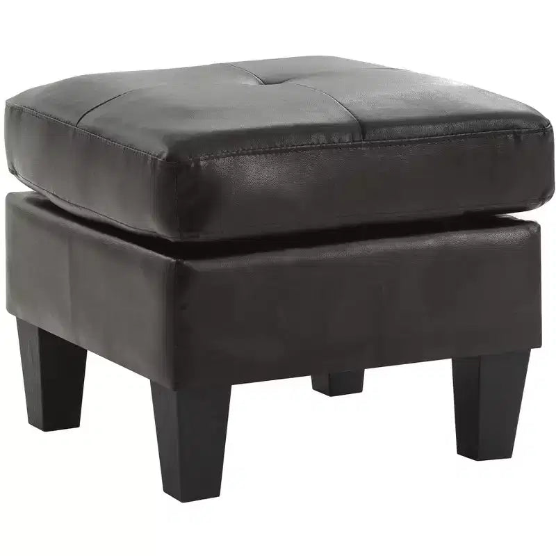 Passion Furniture Newbury Faux Leather Upholstered Ottoman