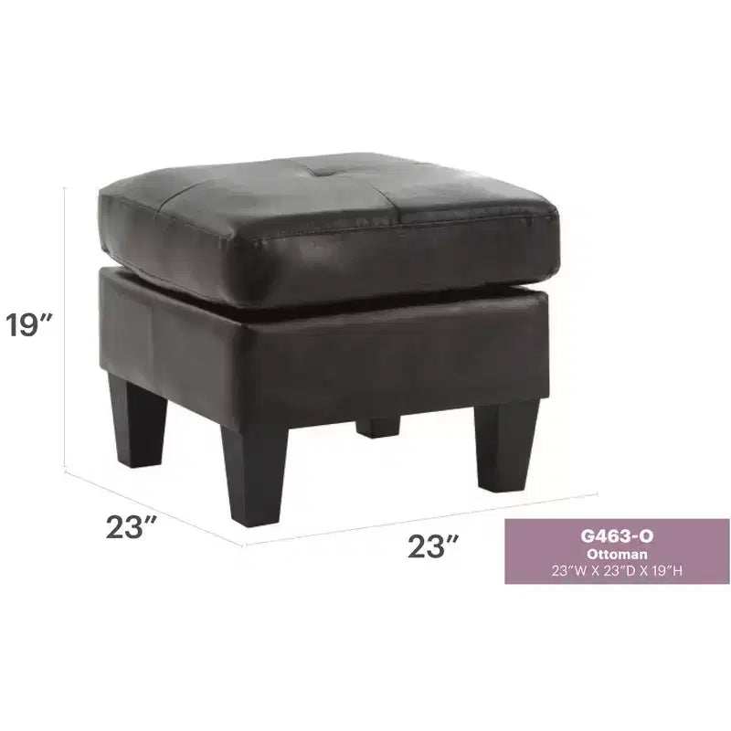Passion Furniture Newbury Faux Leather Upholstered Ottoman