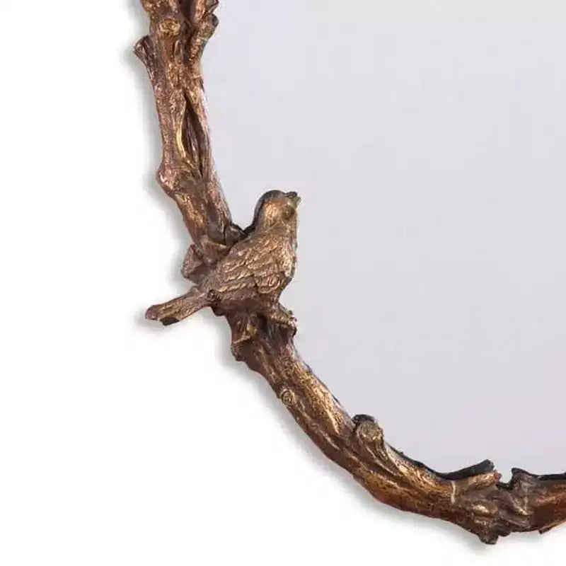 Uttermost Oval Vanity Accent Wall Mirror Rustic Antique Gold Gray Metal Frame 23 Wide for Bathroom Bedroom Living Room Home House