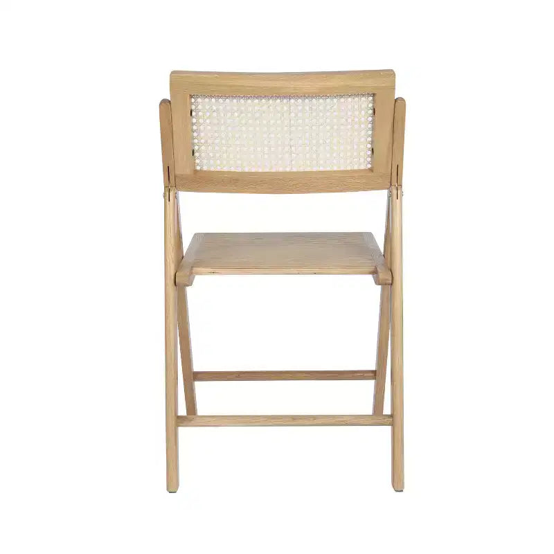 Merrick Lane Set of 2 Cane Rattan Folding Chairs