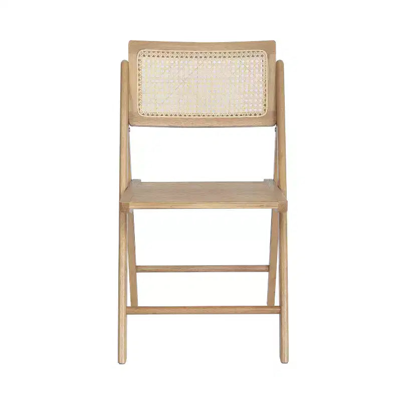 Merrick Lane Set of 2 Cane Rattan Folding Chairs