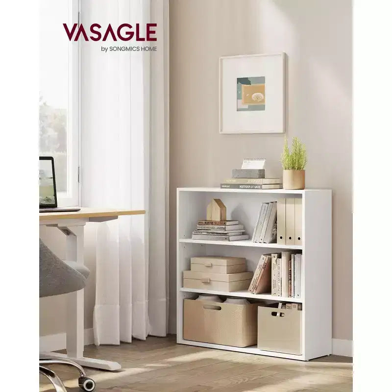VASAGLE 3/5-Tier Bookshelf, Open Bookcase with Adjustable Storage Shelves, Floor Standing Unit