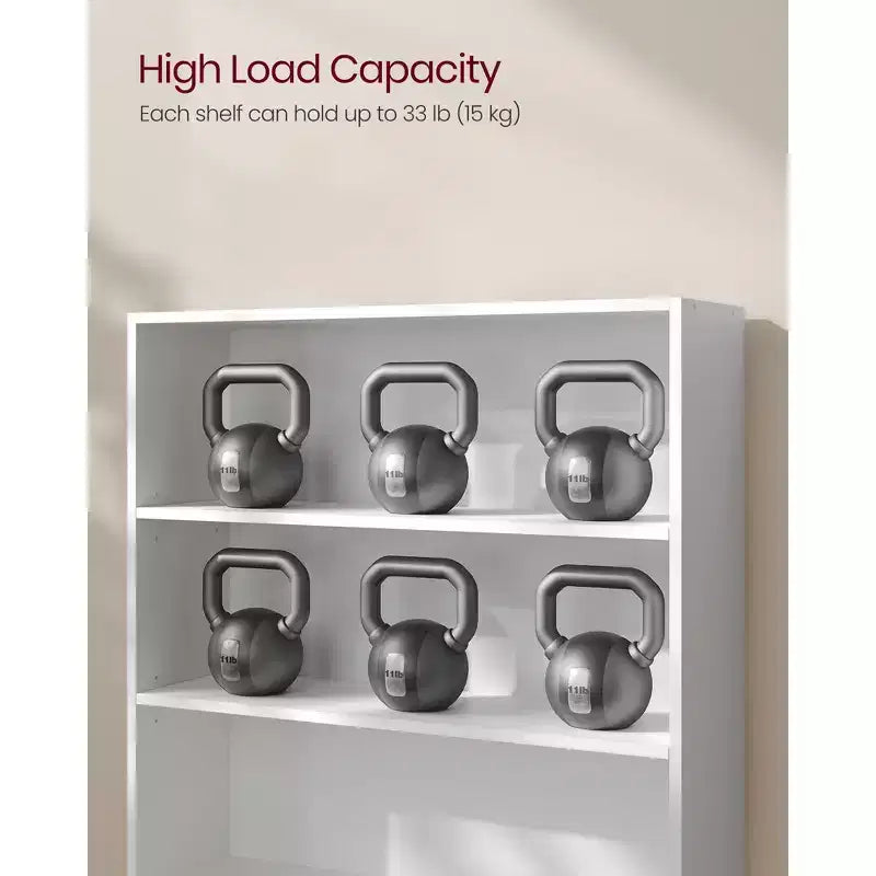 VASAGLE 3/5-Tier Bookshelf, Open Bookcase with Adjustable Storage Shelves, Floor Standing Unit