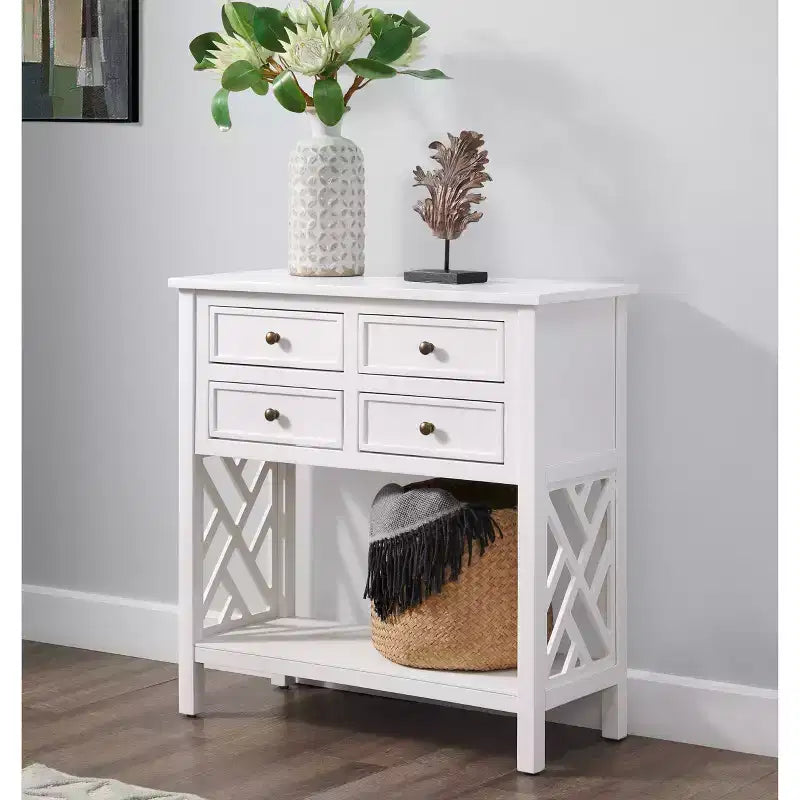 32 Middlebury Wood Console Table with 4 Drawers - Alaterre Furniture