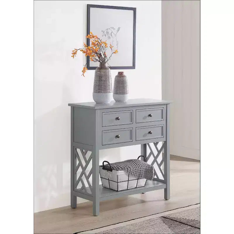 32 Middlebury Wood Console Table with 4 Drawers - Alaterre Furniture