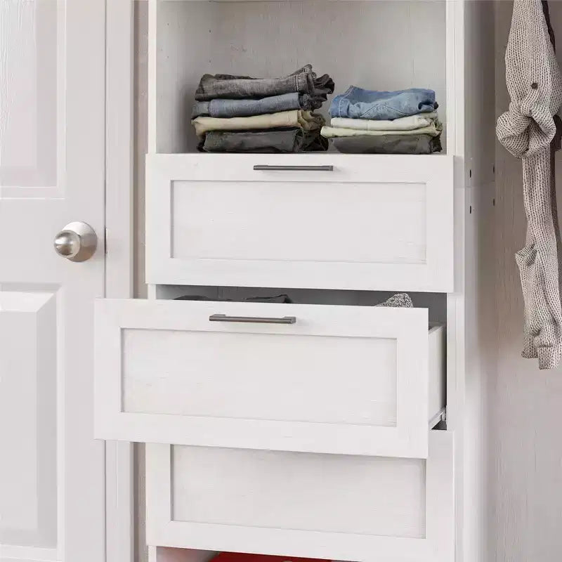 Ameriwood Home Elba 3 Drawer Modular Closet Unit, Ivory Oak
