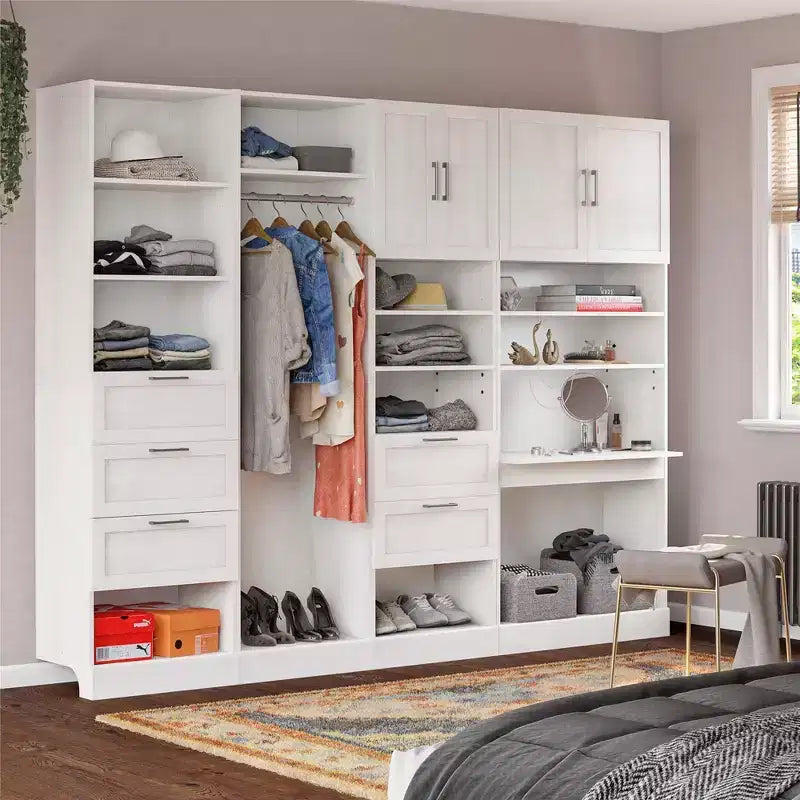 Ameriwood Home Elba 3 Drawer Modular Closet Unit, Ivory Oak