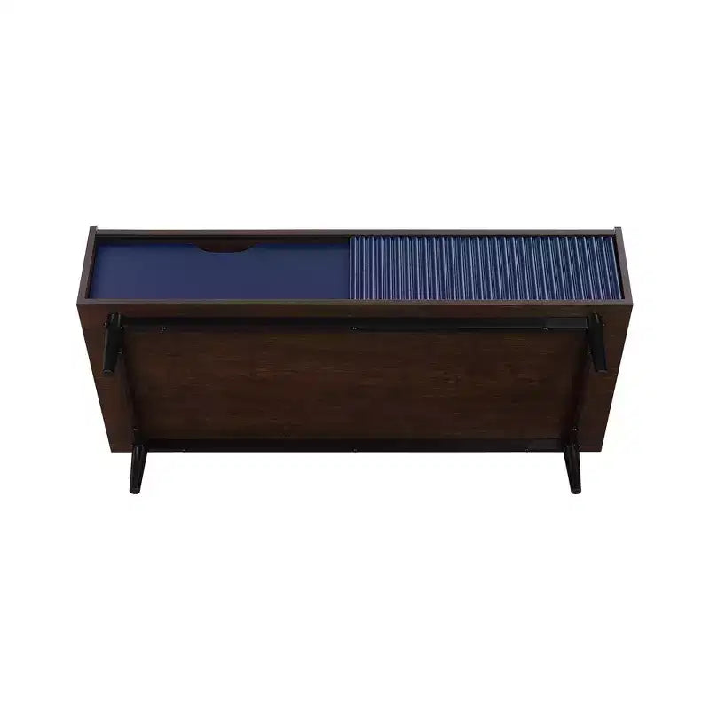 Duane Ribbed Coffee Table with Drawer and Shelf - Manhattan Comfort
