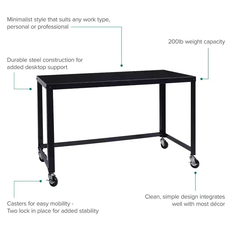 Space Solutions Mobile Desk Steel