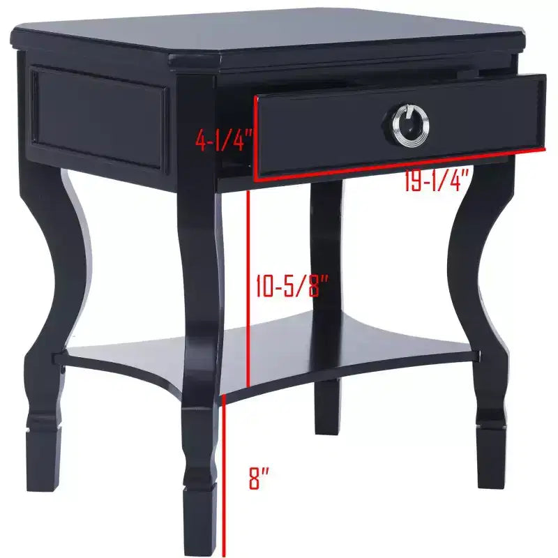 Alaia 1 Drawer Nightstand - FOX6275 - Safavieh Couture