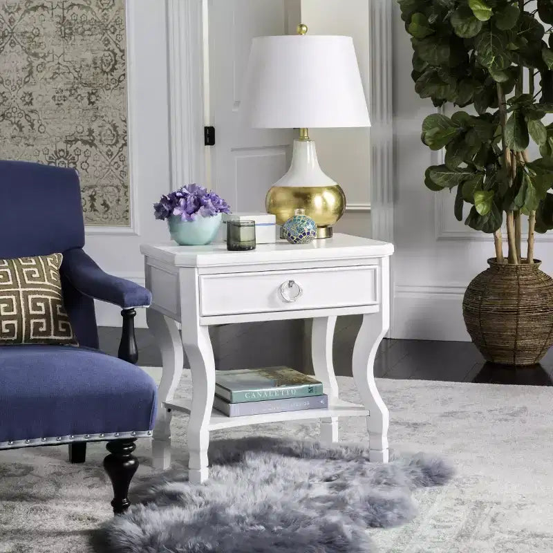 Alaia 1 Drawer Nightstand - FOX6275 - Safavieh Couture