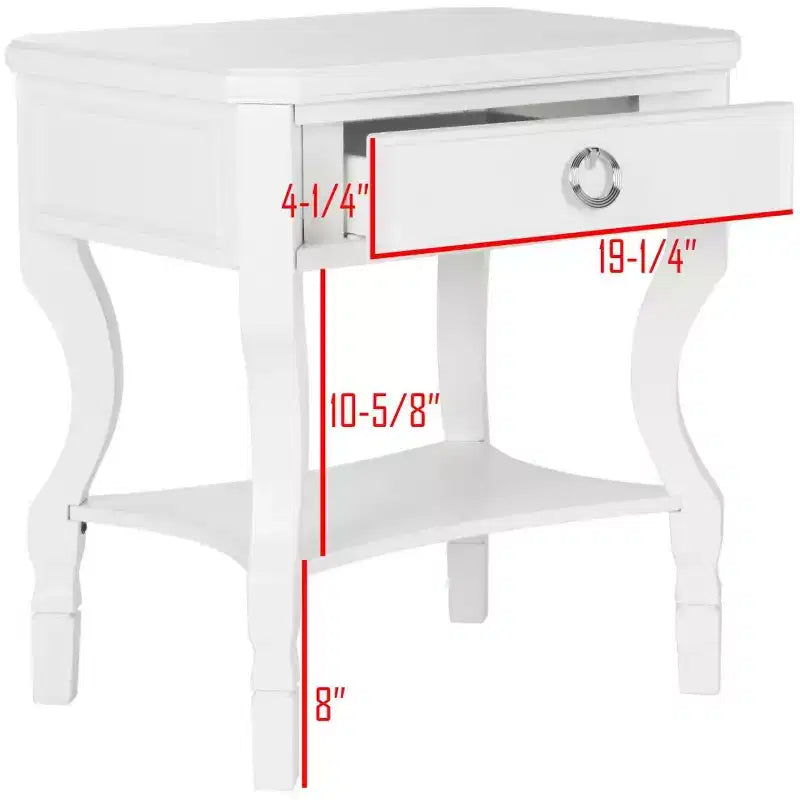 Alaia 1 Drawer Nightstand - FOX6275 - Safavieh Couture