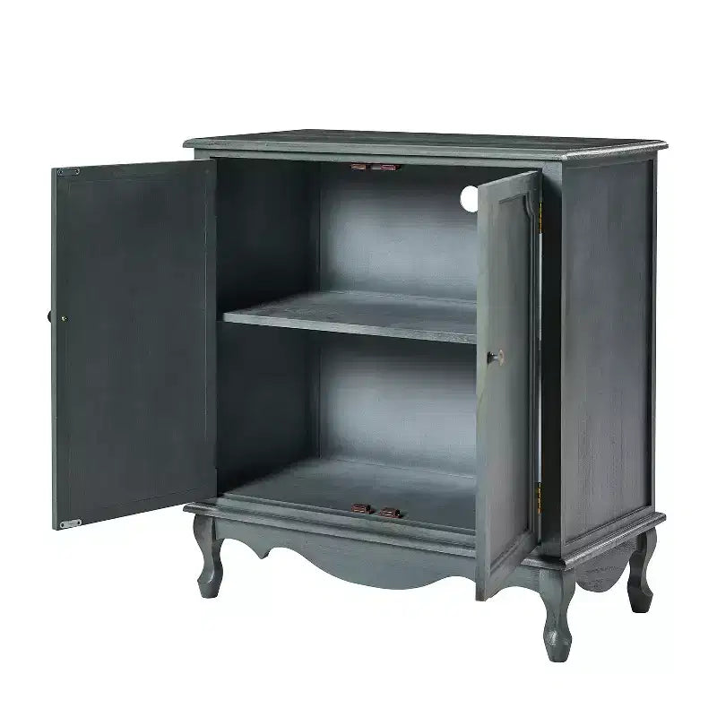 Hippe 34Tall-2 Door Farmhouse Style Accent Cabinet with Adjustable Legs Set of 2|Hulala Home