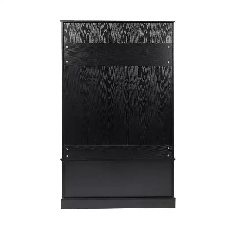 Merrick Lane Hallway Tree with Bench Seating, 4 Double Coat Hooks, Upper Storage and Double Door Under Bench Storage