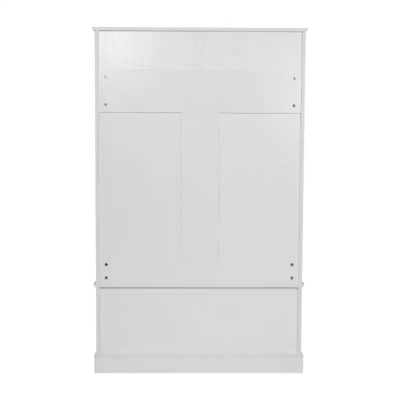 Merrick Lane Hallway Tree with Bench Seating, 4 Double Coat Hooks, Upper Storage and Double Door Under Bench Storage