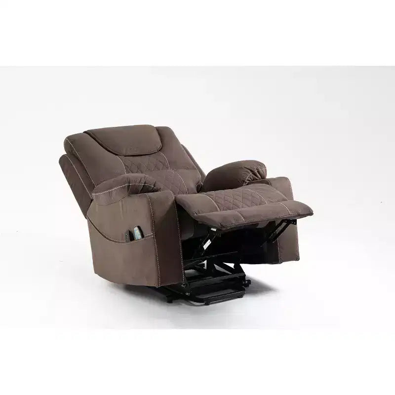 Leisure PU Leather/Velvet Electric Lift Chair, Relaxation Sofa Chair Electric Recliner for the Elderly - ModernLuxe