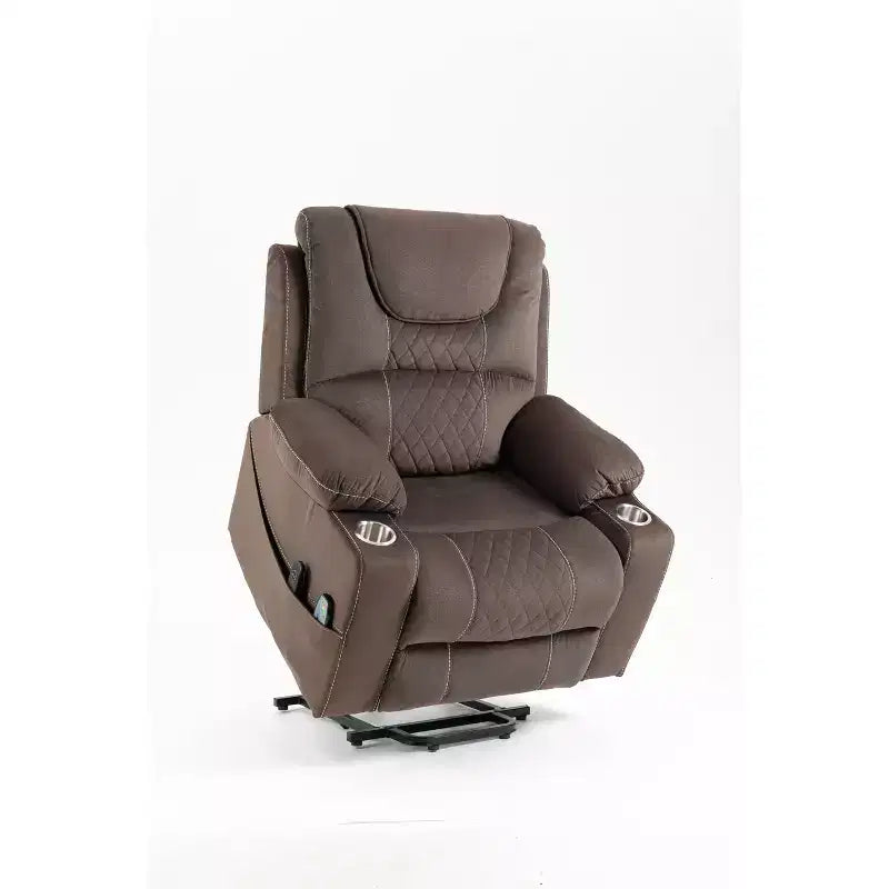 Leisure PU Leather/Velvet Electric Lift Chair, Relaxation Sofa Chair Electric Recliner for the Elderly - ModernLuxe