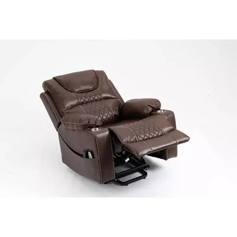 Leisure PU Leather/Velvet Electric Lift Chair, Relaxation Sofa Chair Electric Recliner for the Elderly - ModernLuxe
