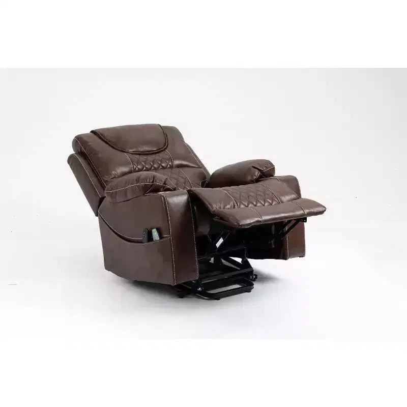 Leisure PU Leather/Velvet Electric Lift Chair, Relaxation Sofa Chair Electric Recliner for the Elderly - ModernLuxe