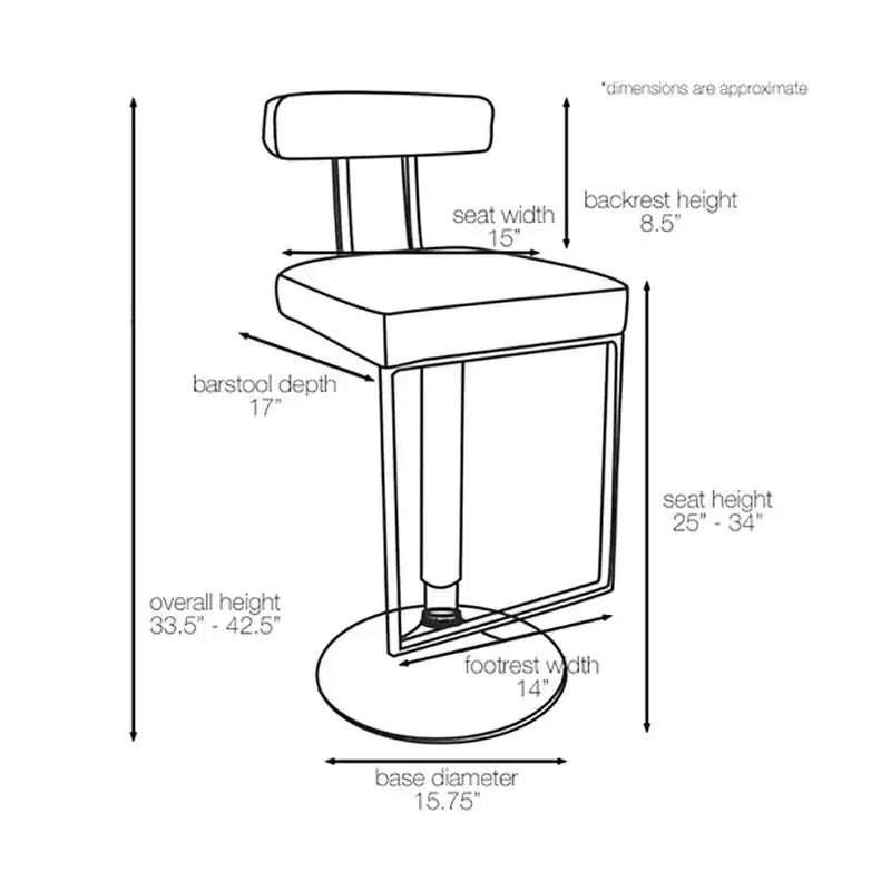 Blok Contemporary Adjustable Barstool