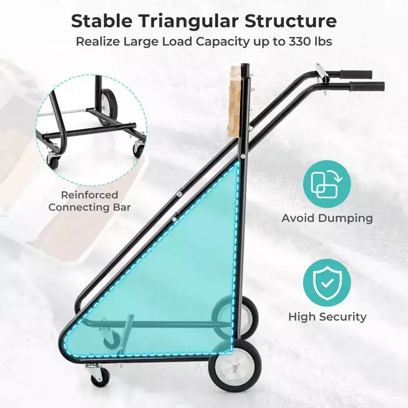 Costway Outboard Boat Motor Stand Heavy Duty Engine Carrier Cart Dolly with 4 Smooth Wheels