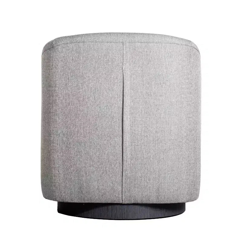 Emma and Oliver Upholstered Club Style Barrel Accent Chair with 360 Degree Swivel Vinyl Wrapped Base and Sloped Armrests